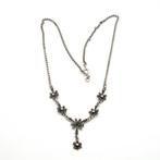 Zilver, 925 Sterling Zilver & Groene Chalcedoon - Ketting