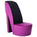 Accentstoel paars hakstoel fluweel | retourdeal | 35% kor..., Huis en Inrichting, Fauteuils, Minder dan 50 cm, Nieuw, 75 tot 100 cm
