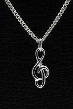 Zilveren Muzieksleutel ketting hanger - klein, Sieraden, Tassen en Uiterlijk, Verzenden, Nieuw