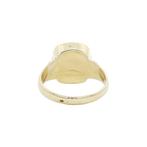 Gouden vintage zegelring met chalcedoon 14 kt, Sieraden, Tassen en Uiterlijk, Ringen, Ophalen of Verzenden, Nieuw