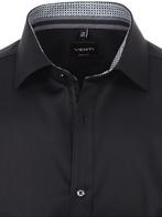 Venti Overhemd Non Iron Zwart Body Fit 103522600-800, Nieuw, Zwart, Verzenden