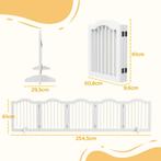 5-delig Afscheidingshek Voor Honden, 254,5 X 61 Cm, Opvouwba, Verzenden, Nieuw