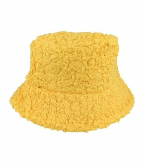 Bucket Hat Teddy Stof Geel, Sieraden, Tassen en Uiterlijk, Uiterlijk | Haarverzorging, Verzenden