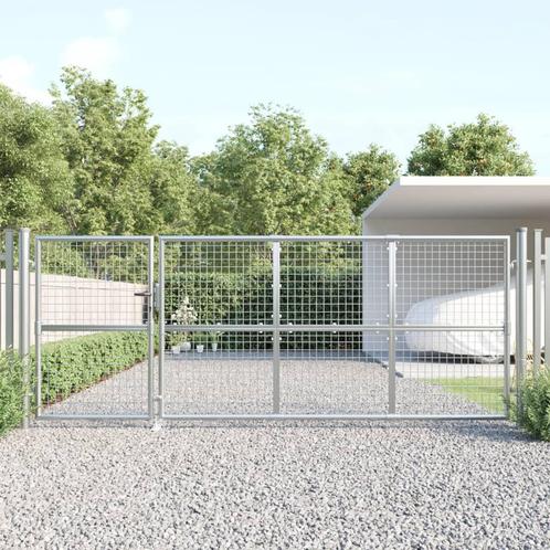vidaXL Tuinpoort 350x175 cm gaas en gegalvaniseerd staal, Tuin en Terras, Tuinpoorten, Nieuw, Verzenden