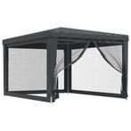 Partytent met 4 mesh zijwanden 3x4 m HDPE antracietkleurig, Verzenden, Nieuw, 2 meter of meer, Partytent