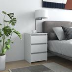 vidaXL Nachtkastje 40x35x62,5 cm bewerkt hout wit, Huis en Inrichting, Slaapkamer | Nachtkastjes, Minder dan 45 cm, Verzenden