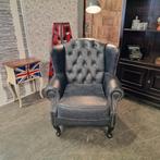 Chesterfield Lord Armchair - Vintage Grijs, Ophalen of Verzenden, Zo goed als nieuw, Leer, Chesterfield