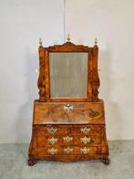 Miniatuur klepbureau met spiegelopstand / Miniature bureau, Antiek en Kunst