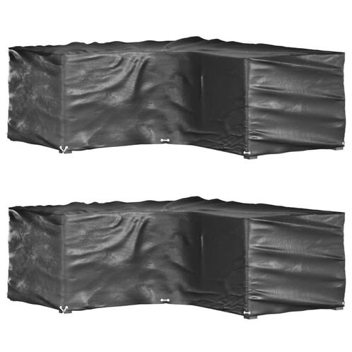 vidaXL Tuinmeubelhoezen L-vormig 2 st 16 oogjes 215x215x70, Tuin en Terras, Tuinmeubel-accessoires, Nieuw, Verzenden