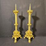 Kaarsenhouder (2) - Verguld brons - Gepolijst