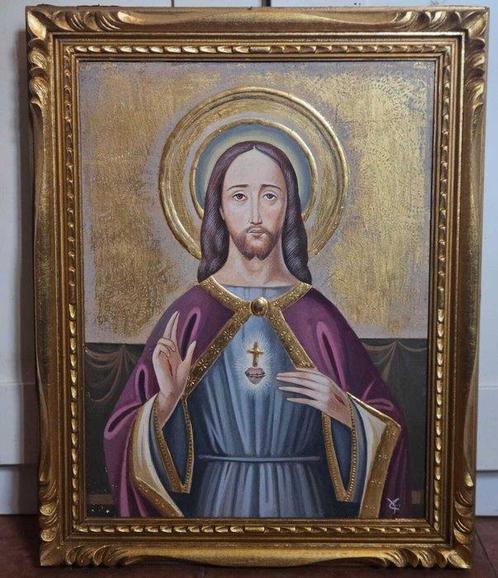 Escuela italiana (XIX-XX) - Salvator Mundi, Antiek en Kunst, Kunst | Schilderijen | Klassiek