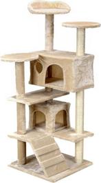 Krabpaal kattenboom XXL 131 x 58 x 50 cm beige, Dieren en Toebehoren, Krabmeubelen, Ophalen of Verzenden, Nieuw