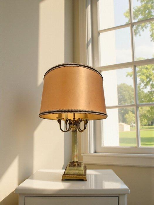 Lamp - Bouilotte - Messing, Marmer, Zijde, Antiek en Kunst, Curiosa en Brocante