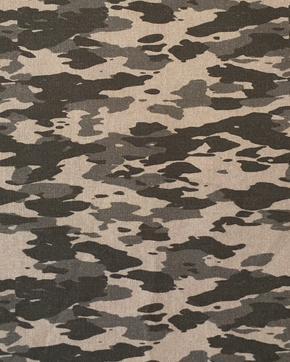 Poplin Katoen Camouflage Kaki/Grijs, Hobby en Vrije tijd, Stoffen en Lappen, Grijs, Nieuw