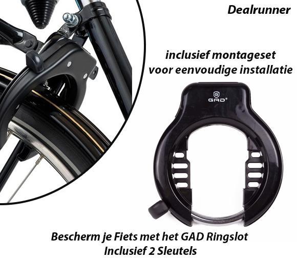 Bescherm je Fiets met het GAD Ringslot Inclusief 2 Sleutels, Fietsen en Brommers, Fietsaccessoires | Overige Fietsaccessoires