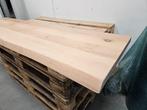 Massief houten wastafelblad 180 x 46 cm zonder schors met re, Huis en Inrichting, Badkamer | Badkamermeubels, Ophalen of Verzenden