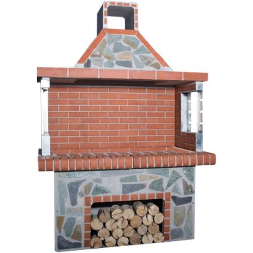 Stenen barbecue red firebrick & karystos, Huis en Inrichting, Keuken | Keukenbenodigdheden, Ophalen of Verzenden