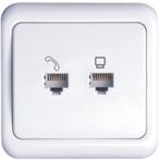 UTP RJ45 Stopcontact - Wandcontactdoos - Aigi Cuka - Inbouw, Kunststof, Overige typen, Nieuw, Ophalen of Verzenden