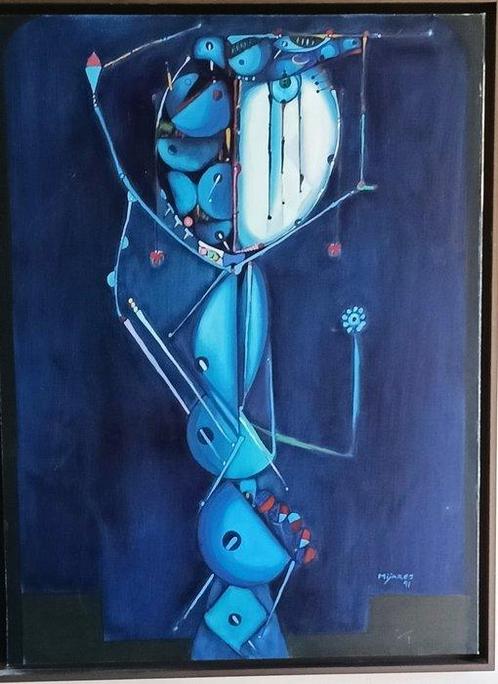 José María Mijares (1921-2004) - Cabeza, Antiek en Kunst, Kunst | Schilderijen | Modern