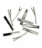 Haarspeld Alligator Recht 4,7cm Zilver 10 Stuks, Verzenden, Nieuw