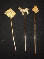 Broche - 18 karaat Geel goud Diamant, Sieraden, Tassen en Uiterlijk, Antieke sieraden