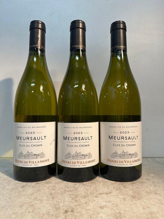 2023 Henri de Villamont Clos du Cromin - Meursault - 3, Verzamelen, Wijnen