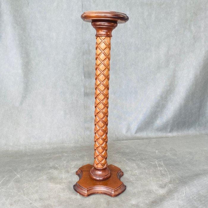 Zuilvormig houtsnijwerk, Colonna espositore - 96 cm - Hout,, Antiek en Kunst, Curiosa en Brocante