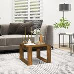 vidaXL Bijzettafel 50x50x35 cm bewerkt hout gerookt, Huis en Inrichting, 50 tot 100 cm, Verzenden, Nieuw, 50 tot 100 cm