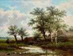 George Heerenbaart (1829-1915) - Hengelaar in landschap, Antiek en Kunst, Kunst | Schilderijen | Klassiek