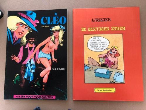 2 Strips - Cléo - Sextiger Jaren - Erotiek - vrij zeldzaam, Verzamelen, Stripfiguren, Boek of Spel, Gebruikt, Ophalen of Verzenden
