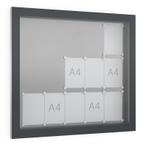 Informatiekast Buiten Draaideur 15x A4 Antracietgrijs, Nieuw in verpakking