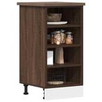 vidaXL Onderkast Riga 40x44,5x81,5 cm bewerkt hout bruin, Huis en Inrichting, Keuken | Keukenelementen, Verzenden, Nieuw, Bruin