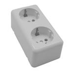 Benson Wandcontactdoos - 2-voudig - Randaarde - Opbouw -..., Ophalen of Verzenden, Nieuw