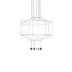Vibia Wireflow Hanglamp LED, 70 x 70 cm - met glazen diffuse, Huis en Inrichting, Lampen | Hanglampen, Verzenden, Nieuw