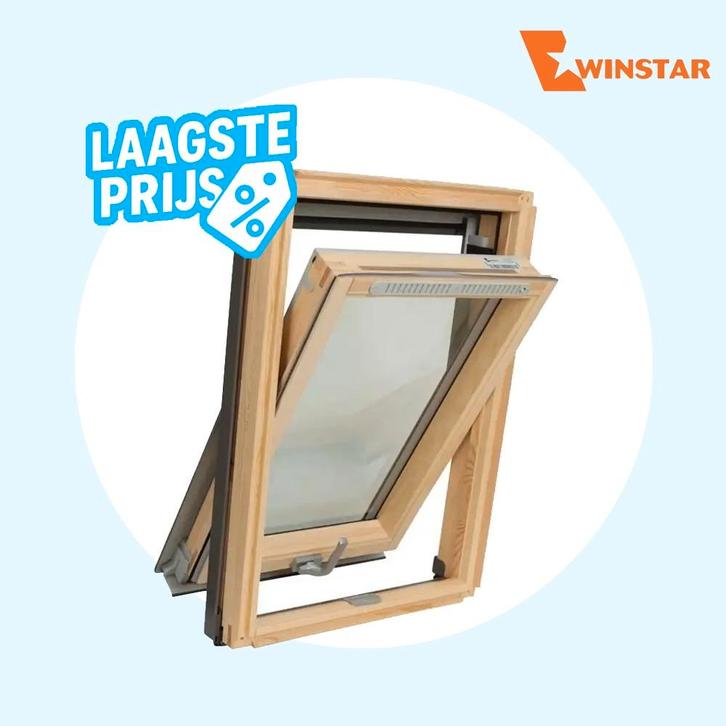 Winstar dakraam grenen, Doe-het-zelf en Verbouw, Glas en Ramen, Nieuw, Verzenden