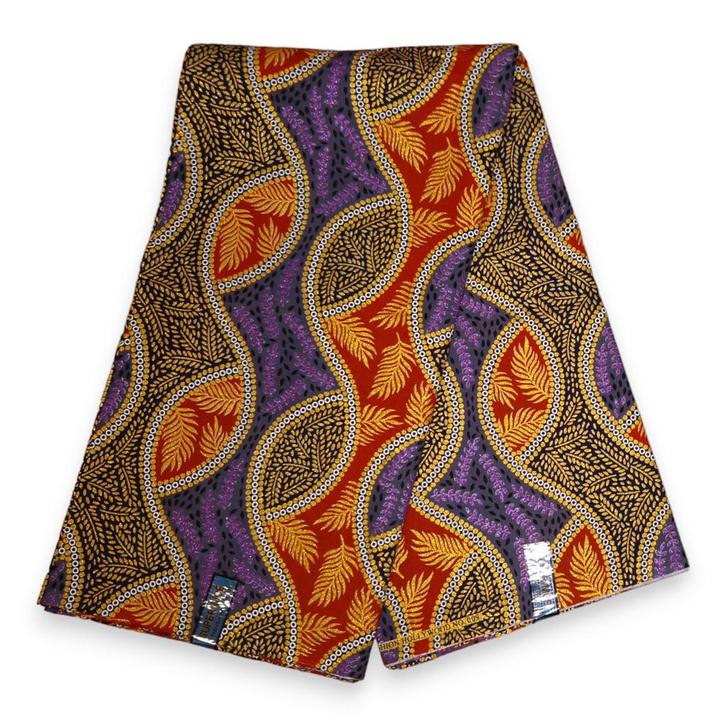 Afrikaanse stof - Exclusief versierd met glittereffecten 100, Hobby en Vrije tijd, Stoffen en Lappen, Nieuw, Ophalen of Verzenden