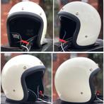 TT.CO klassieke biker helm - WIT of ZWART - pothelm jethelm, Motoren, Kleding | Motorhelmen, Nieuw met kaartje, Jethelm