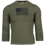 Shirt met lange mouw voor kinderen USA groen-122/128 NIEUW
