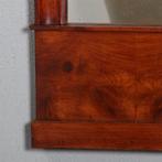 Vroeg Biedermeier spiegel met dubbele kap en brons beslag c, Antiek en Kunst, Ophalen of Verzenden