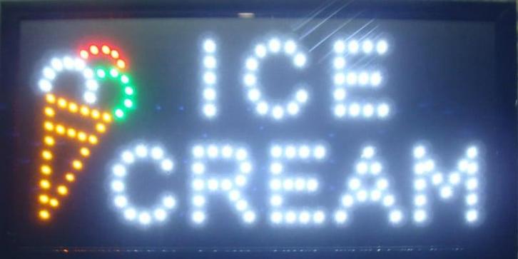 Ice cream ijs LED bord lamp verlichting lichtbak reclamebord, Verzamelen, Merken en Reclamevoorwerpen, Nieuw, Verzenden