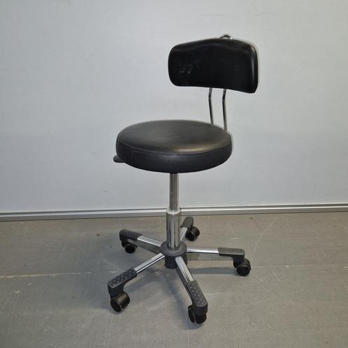 Greiner medische werkstoel - zwarte skai mat, Huis en Inrichting, Stoelen, Ophalen of Verzenden