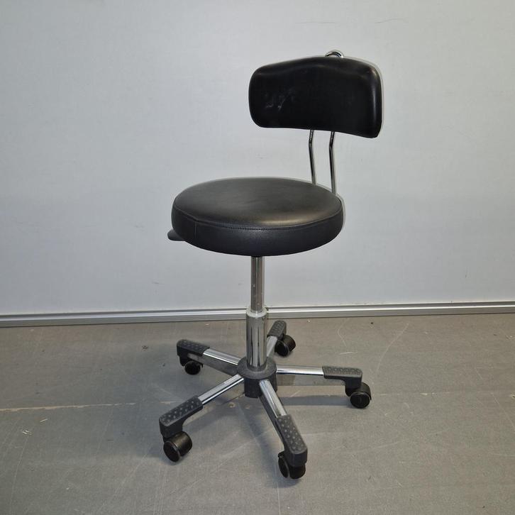 Greiner medische werkstoel - zwarte skai mat, Huis en Inrichting, Stoelen, Ophalen of Verzenden