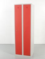 Officenow locker, lichtgrijs / rood, 180 x 60 cm, 2 deurtjes, Huis en Inrichting, Nieuw, Ophalen of Verzenden