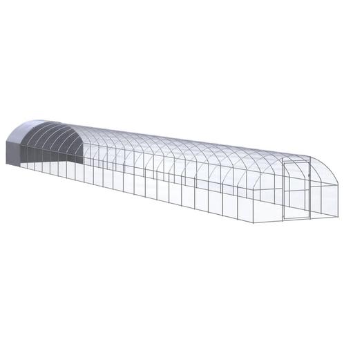 vidaXL Kippenren 3x24x2 m gegalvaniseerd staal, Dieren en Toebehoren, Knaagdieren en Konijnen | Hokken en Kooien, Nieuw, Verzenden