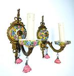 Wandkandelaar - Keramiek, Brons