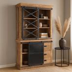 Buffetkast Mangohout Milan 120 X, 100 tot 150 cm, Nieuw, Industriële meubels, 25 tot 50 cm