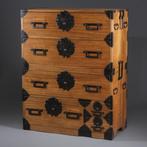 Ishôdansu kledingkast - Kiri (Paulownia) hout, ijzer -