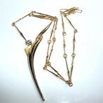 Hanger - 18 karaat Geel goud - 0.20ct. tw. Diamant, Sieraden, Tassen en Uiterlijk, Antieke sieraden