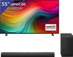 LG 55 inch TV + LG Soundbar met Subwoofer, Nieuw