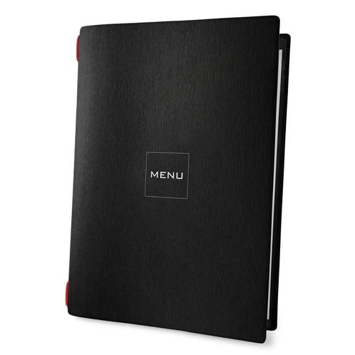 Menumap voor 4 menukaarten (A4)  - type: ECO-Black-Minim..., Zakelijke goederen, Horeca | Overige